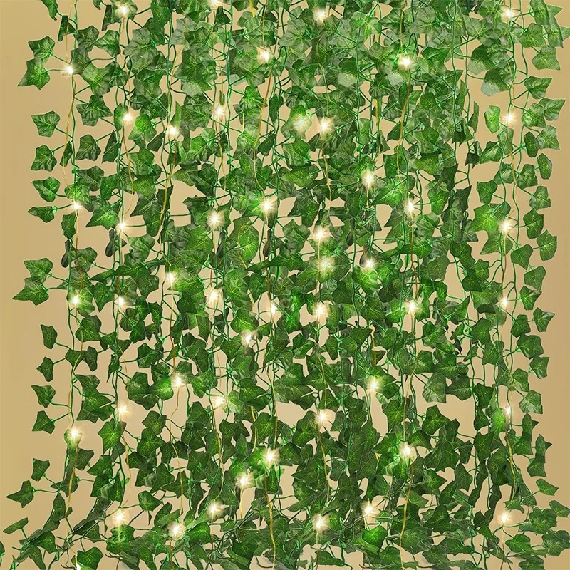 Wall Decor Lighting Tree - Grüner Efeu 210cm LED Lichterkette Blatt