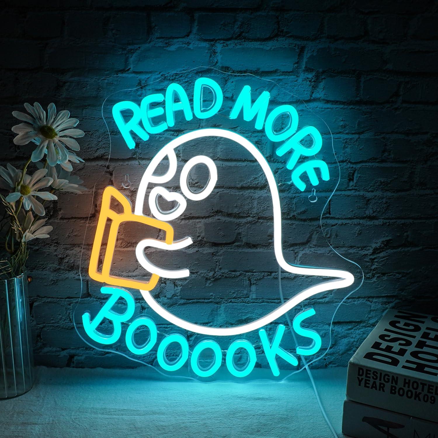 Lighting Decor And More - Mehr Bücher Neonschild USB Dimmbare LED-Leuchten