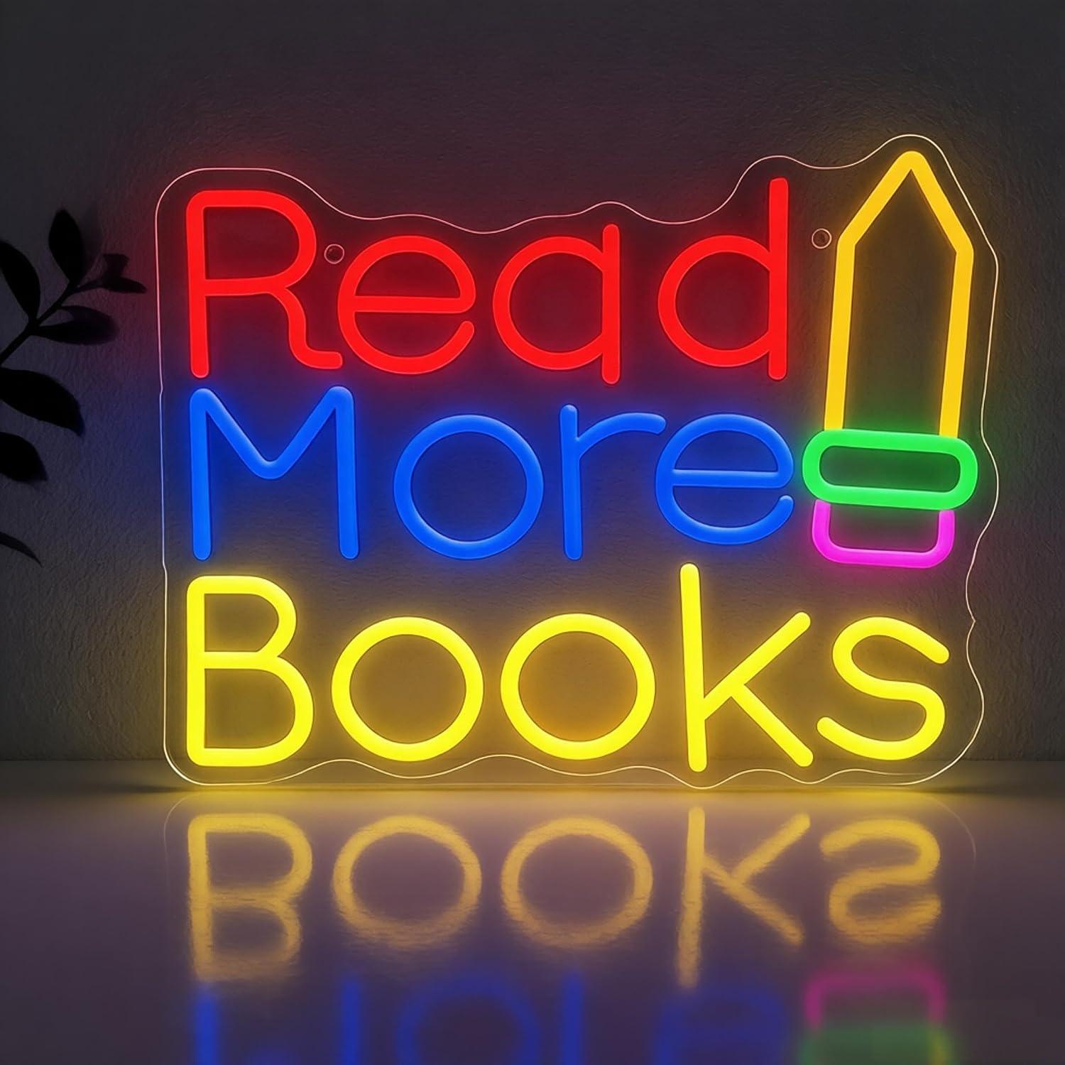 Lighting Decor And More - Lesen Sie weitere Bücher Neon-Schild USB