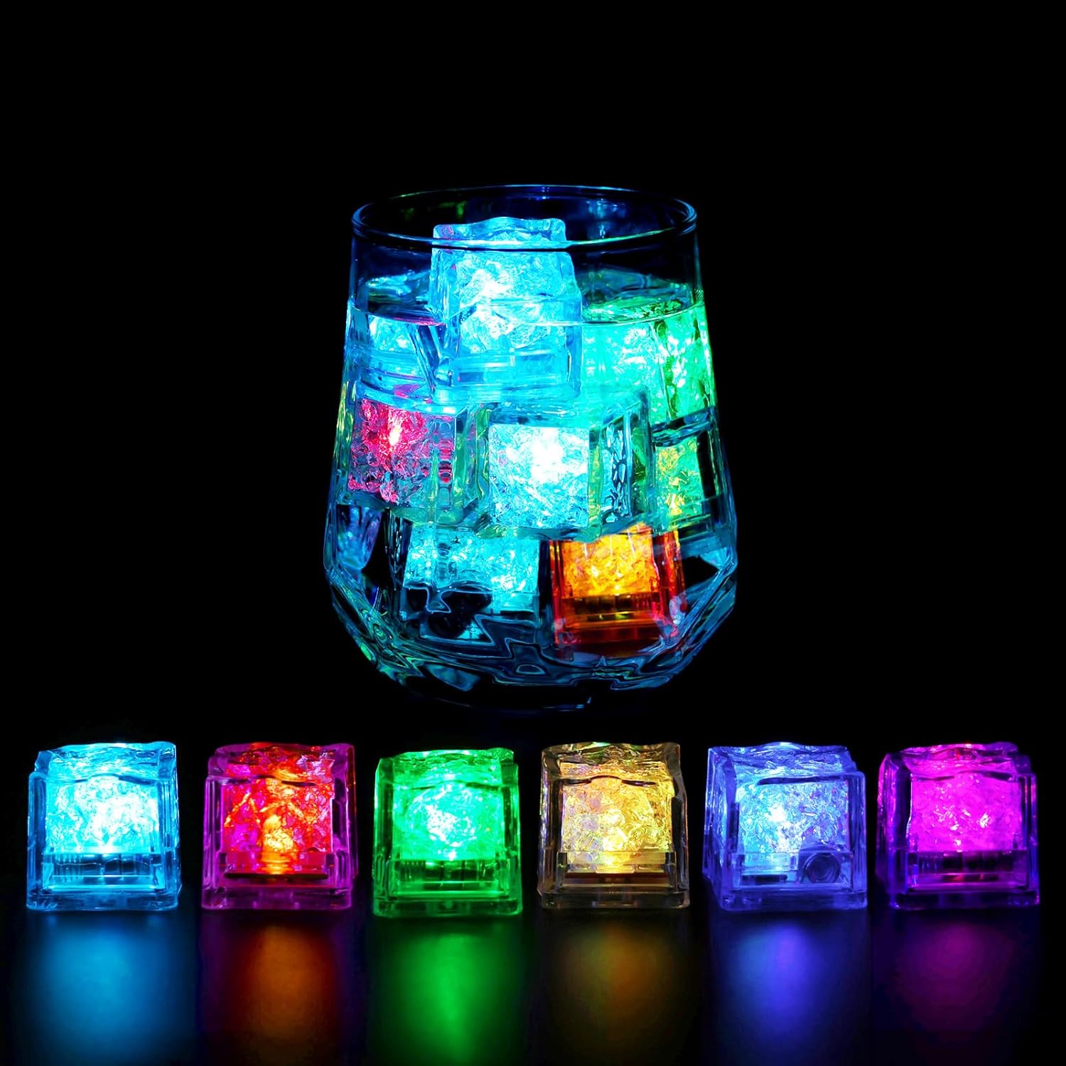 Decor Lighting Pack - 50/100 Stück LED-Eiswürfel, die im Dunkeln