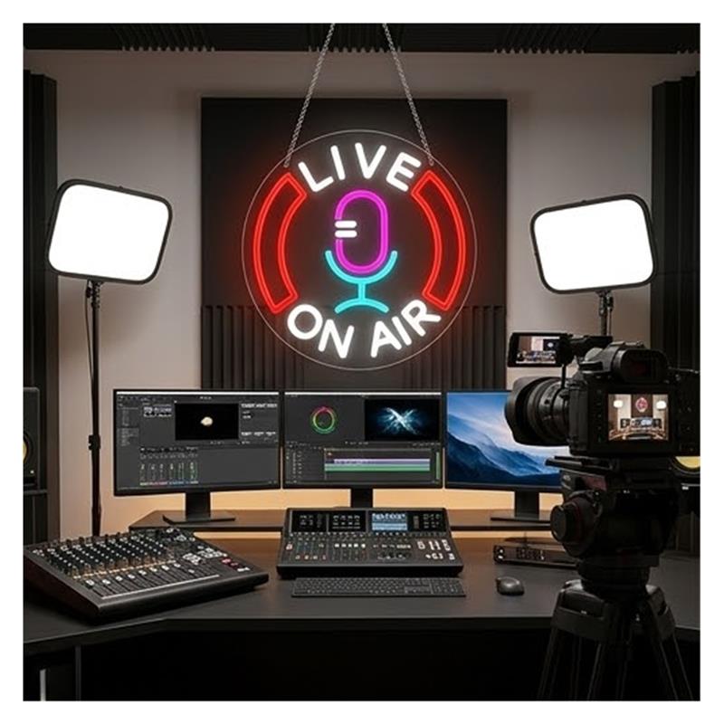 Neonschild „Live On Air“ für W – Lighting Decor Company Bewertung und Preis
