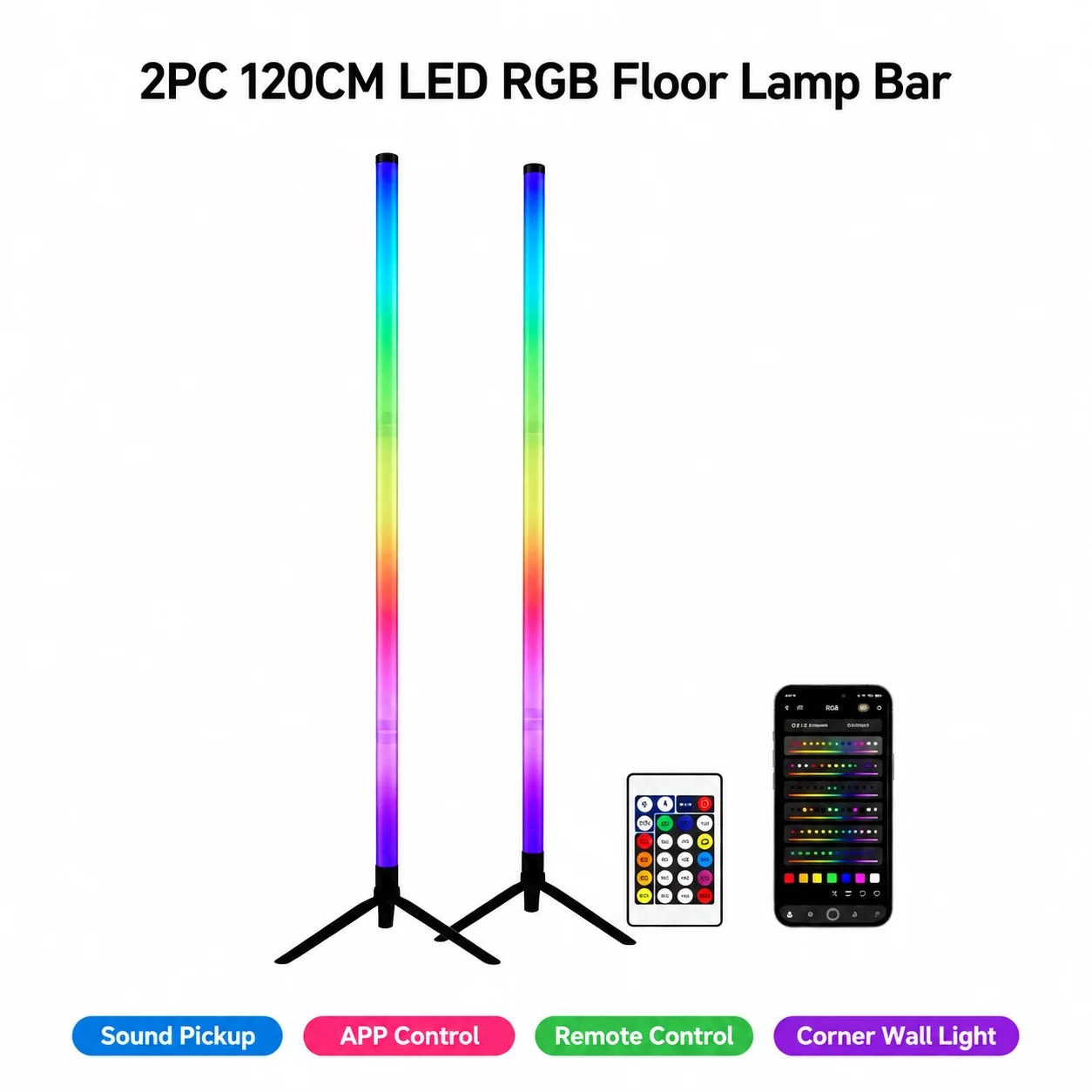 2er-Pack RGB LED Eck-Stehlampe – Decor Lighting Pack Bewertung und Preis