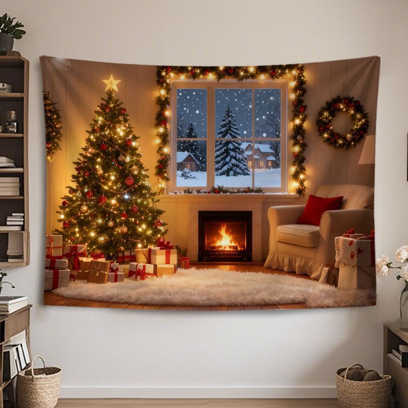 VIKAMA Wandteppich Weihnachten – Home Decor Lighting Tree Bewertung und Preis