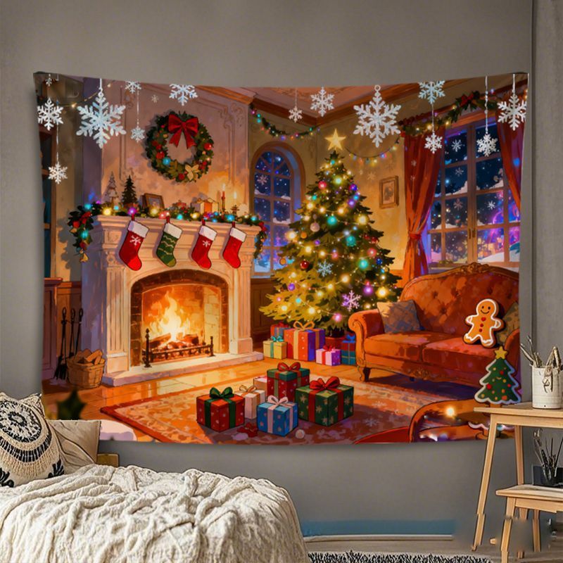 VIKAMA Wandteppich Weihnachten – Home Decor Lighting Tree Bewertung und Preis